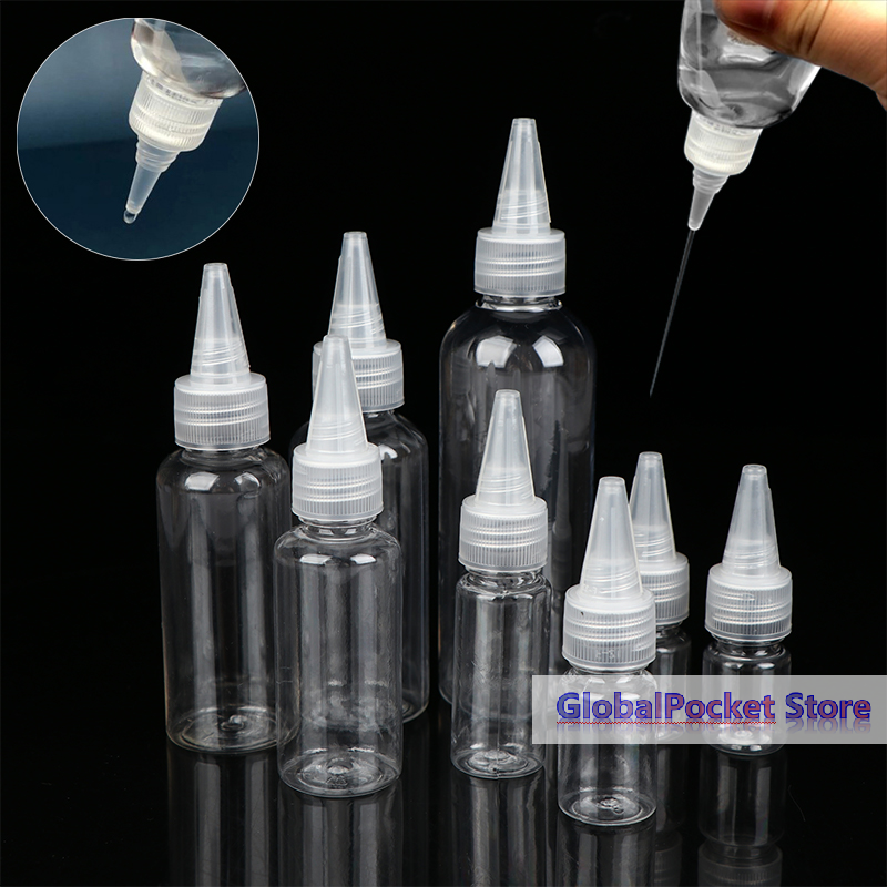 Fountain Pen Bottled Ink - 3-100ml Empty Dropper Bottle Transparent Plastic