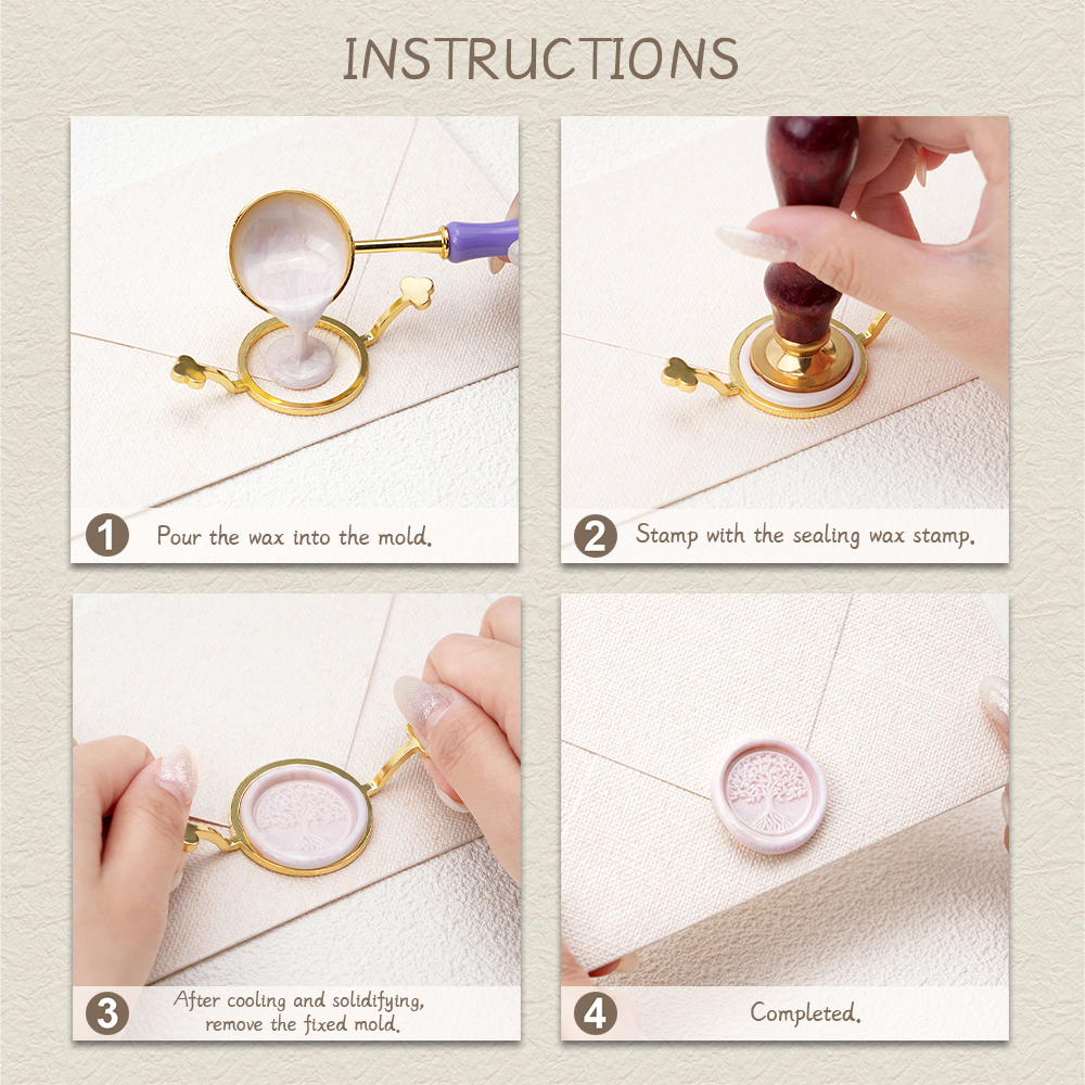 3Pcs Wax Seal Stamp Mold Set - - Wax Seal Stamp Set บทวิจารณ์และราคา