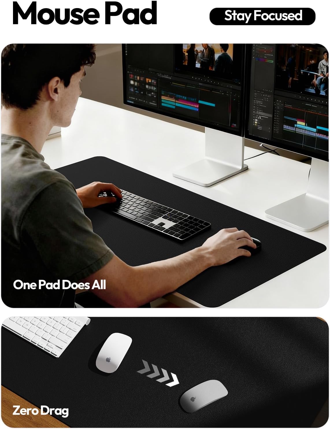 Leather Office Desk Pad Protec - Leather Desk Pad บทวิจารณ์และราคา