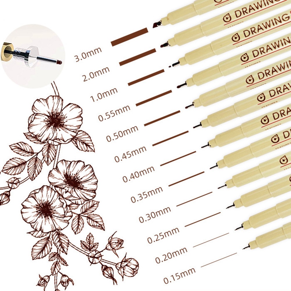 Brown & Black Micro Pens, 12 S - Archive Box Set บทวิจารณ์และราคา