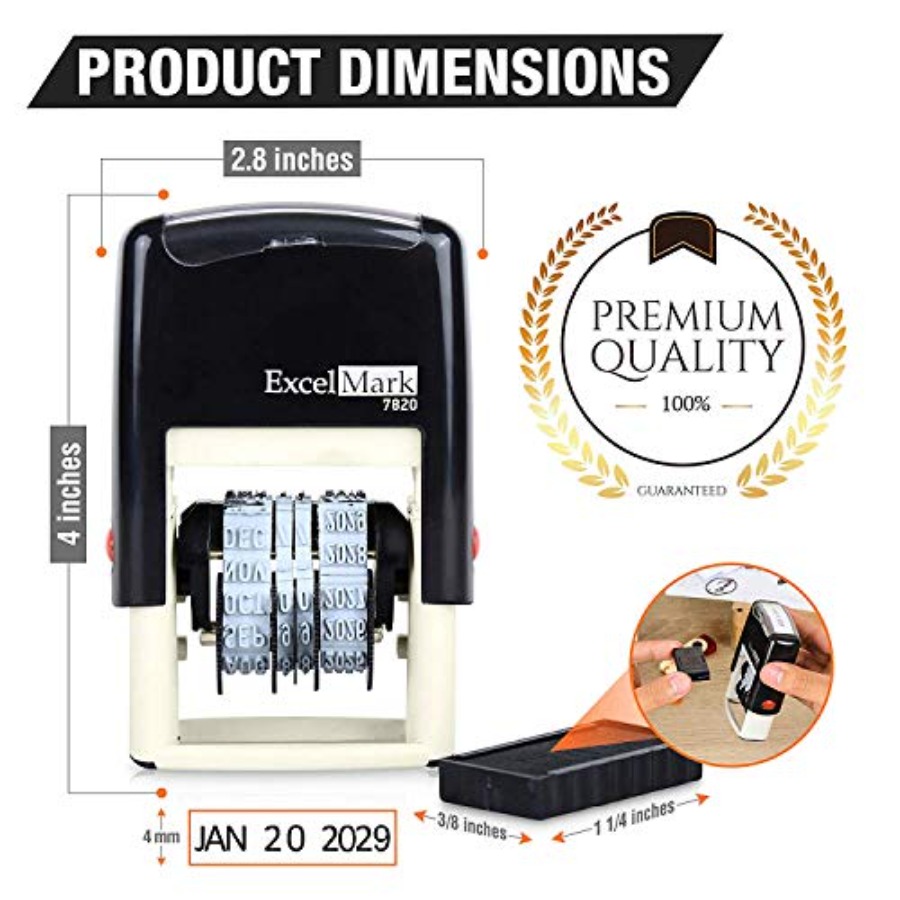 7820 Self-Inking Rubber Date S - Rubber Date Stamp บทวิจารณ์และราคา