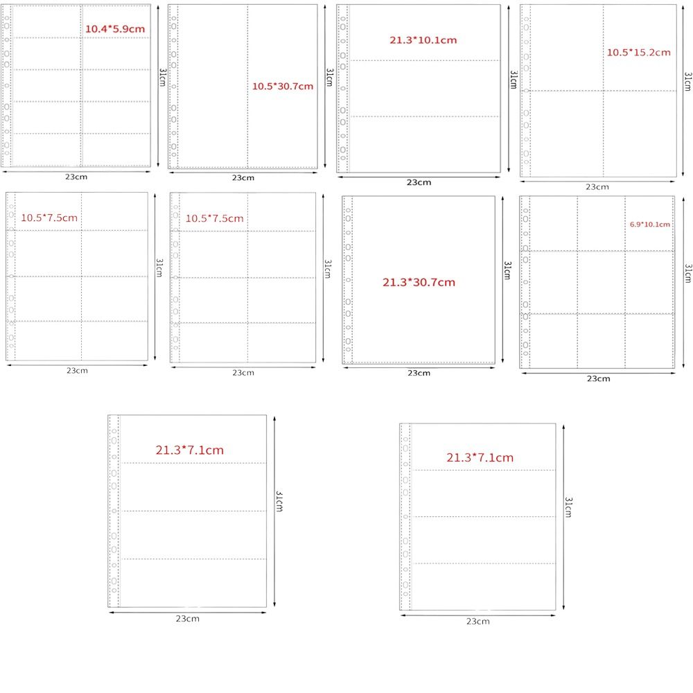 10Pcs A4 Kpop Binder Sheets Mu - Card Index Box บทวิจารณ์และราคา