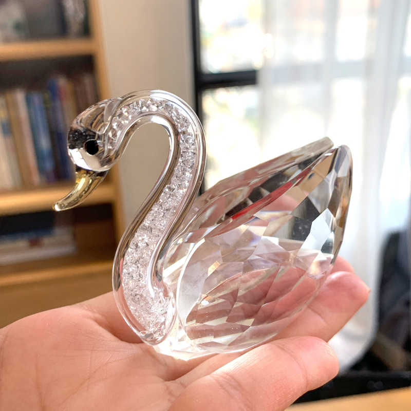 3 Colors Bigger Swan Crystal G - Paper Weight Crystal บทวิจารณ์และราคา