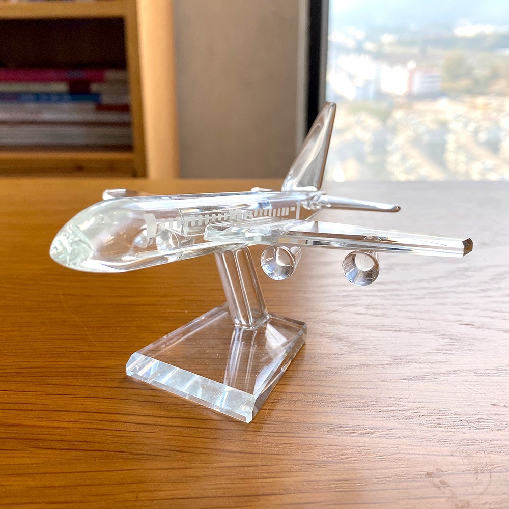 Clear Crystal Cute  Aircraft F - Paper Weight Crystal บทวิจารณ์และราคา