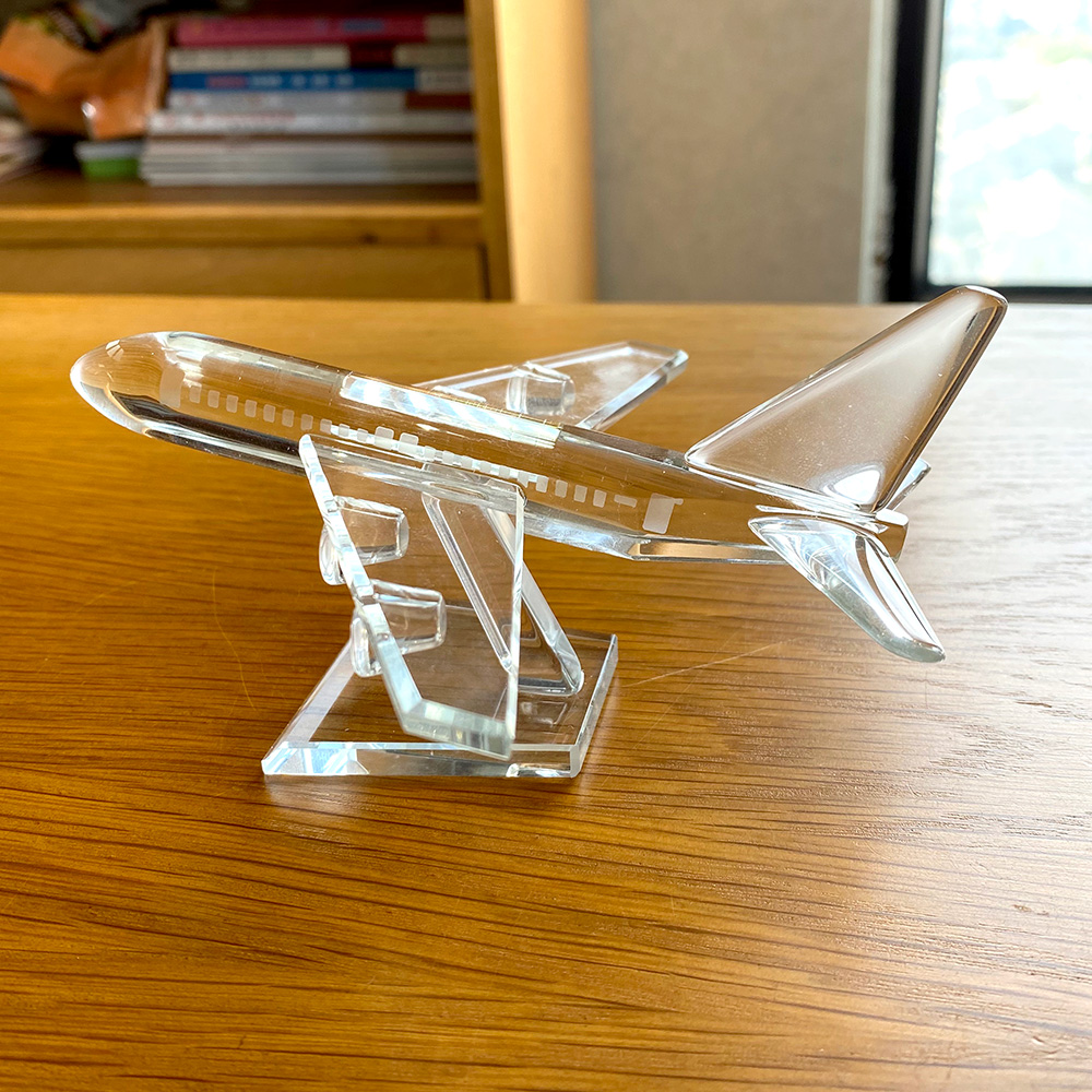 Clear Crystal Cute  Aircraft F - Paper Weight Crystal บทวิจารณ์และราคา
