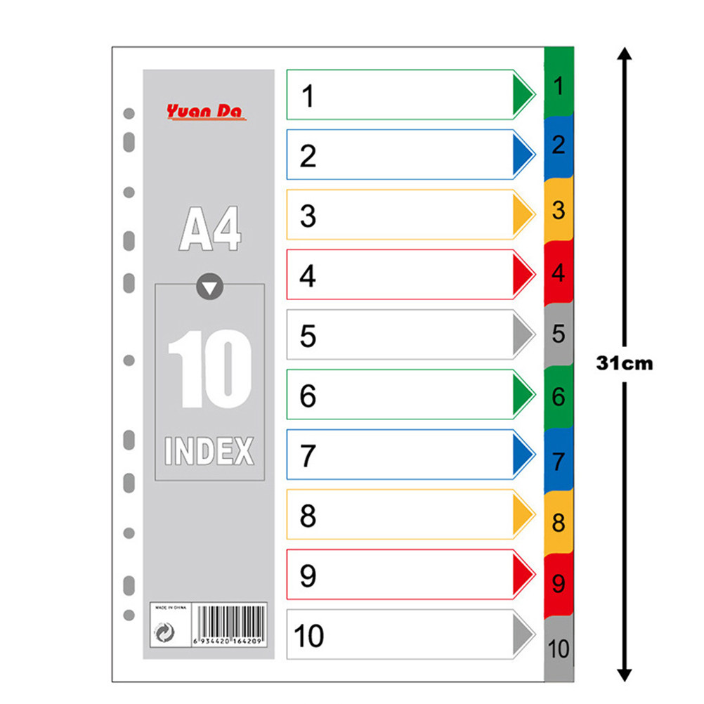40Pcs A4 Multi Color Binder Di - Tab Divider A4 บทวิจารณ์และราคา