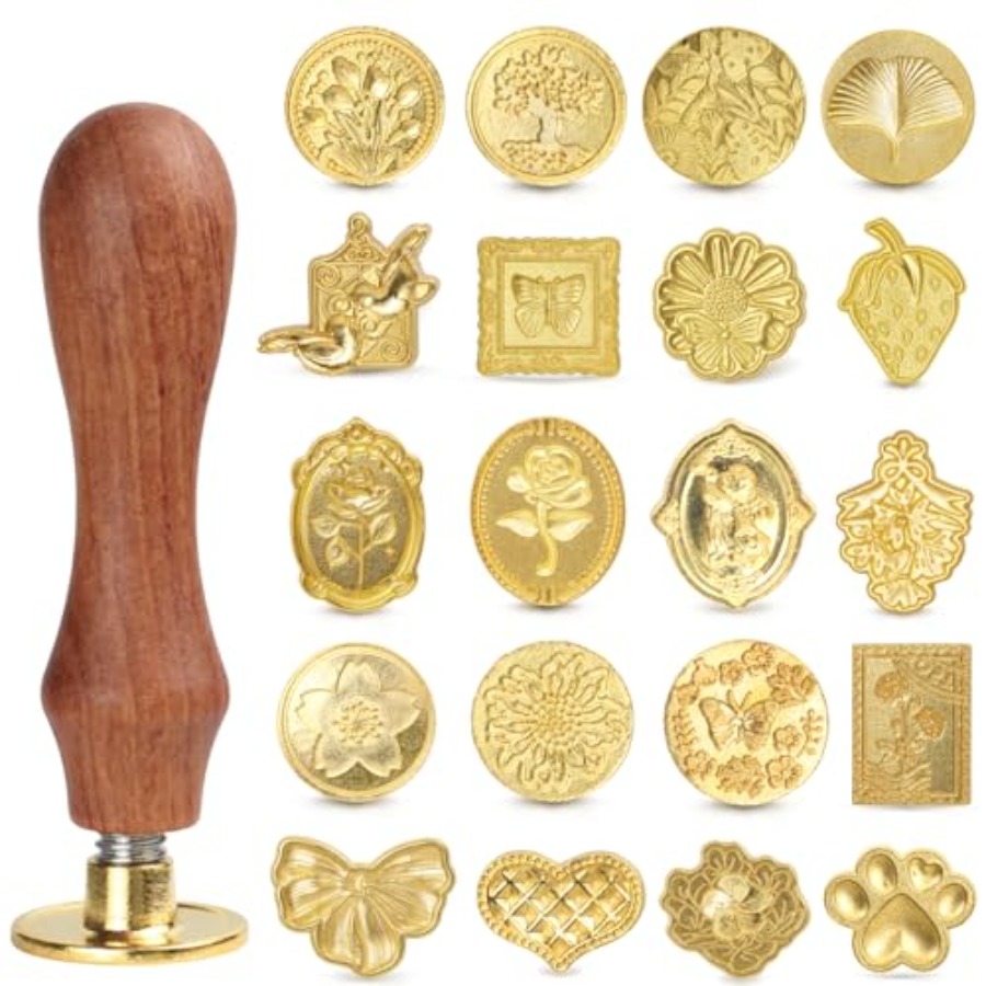 Vintage Wax Seal Stamp Set 20- - Wax Seal Stamp Set บทวิจารณ์และราคา