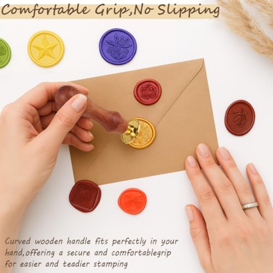 Vintage Wax Seal Stamp Set 20- - Wax Seal Stamp Set บทวิจารณ์และราคา