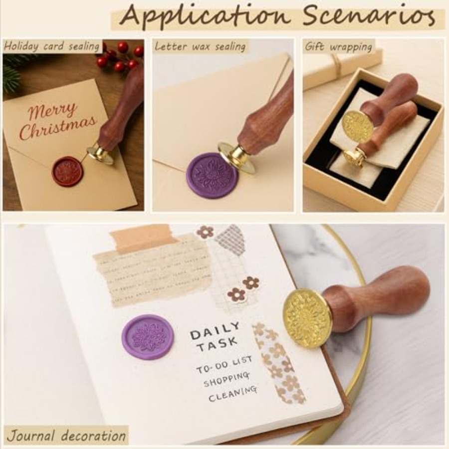 Vintage Wax Seal Stamp Set 20- - Wax Seal Stamp Set บทวิจารณ์และราคา
