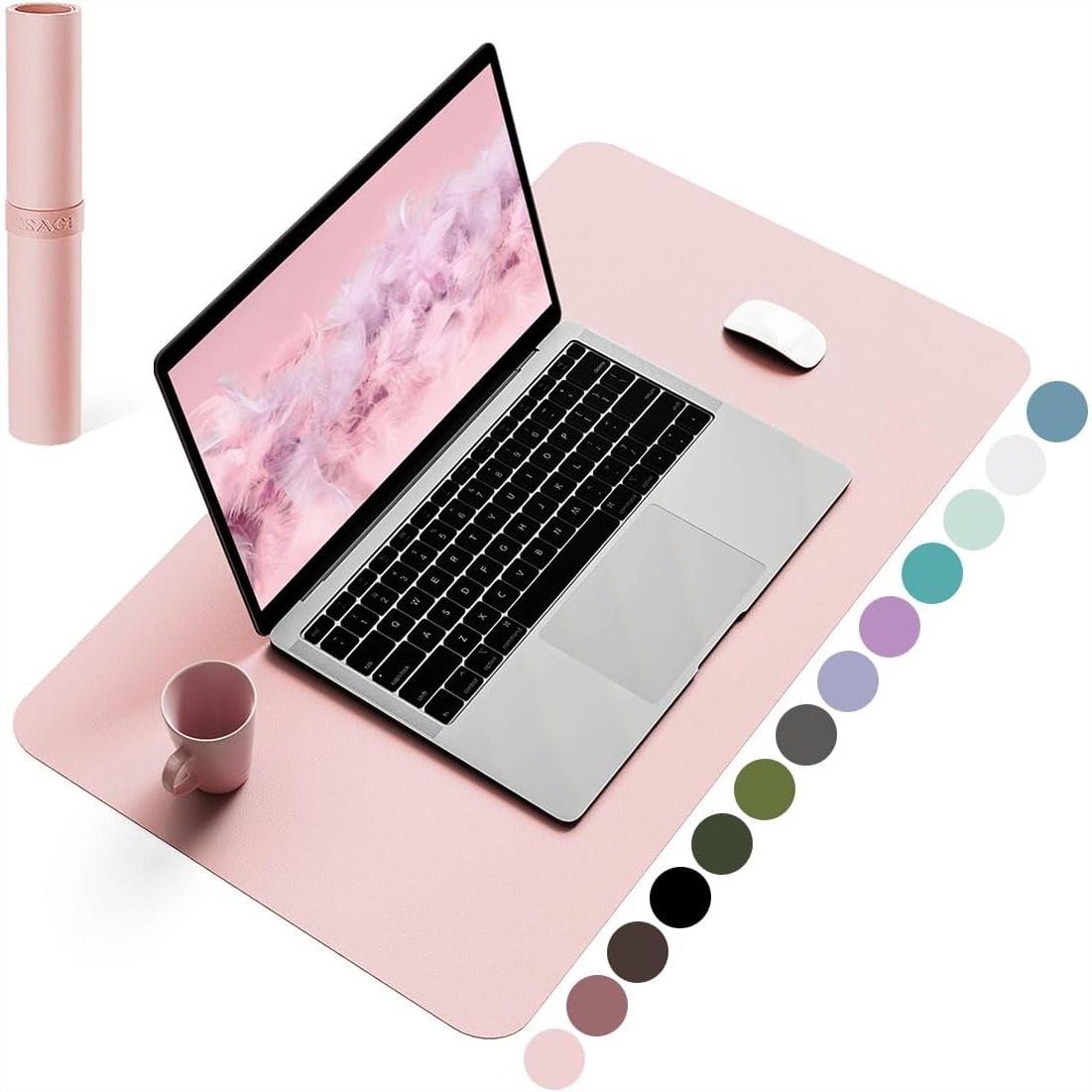 Non-Slip Leather Desk Pad, Wat - Leather Desk Pad บทวิจารณ์และราคา