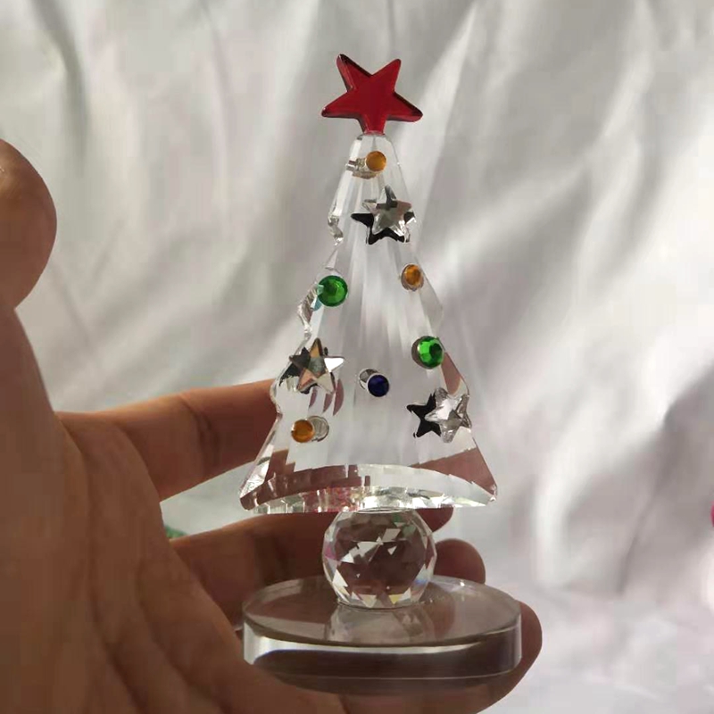 Crystal Christmas Tree Figurin - Paper Weight Crystal บทวิจารณ์และราคา