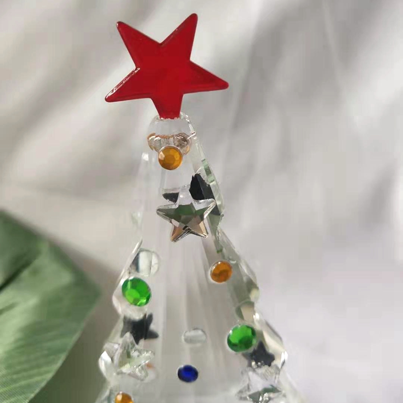 Crystal Christmas Tree Figurin - Paper Weight Crystal บทวิจารณ์และราคา