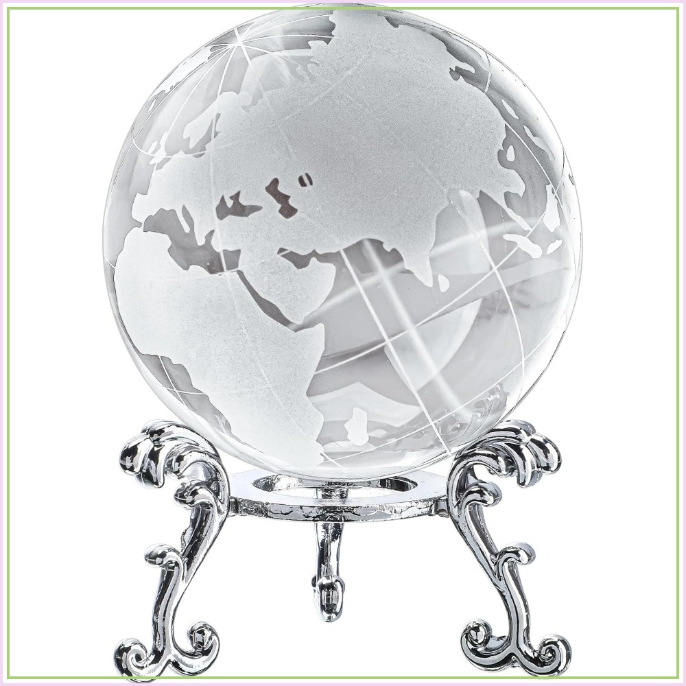 60mm Crystal Earth Globe Paper - Paper Weight Crystal บทวิจารณ์และราคา