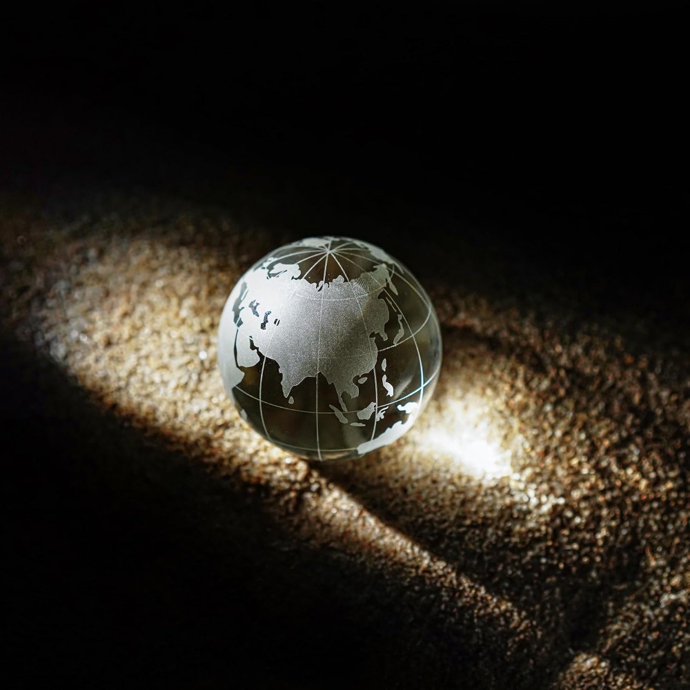 60mm Crystal Earth Globe Paper - Paper Weight Crystal บทวิจารณ์และราคา