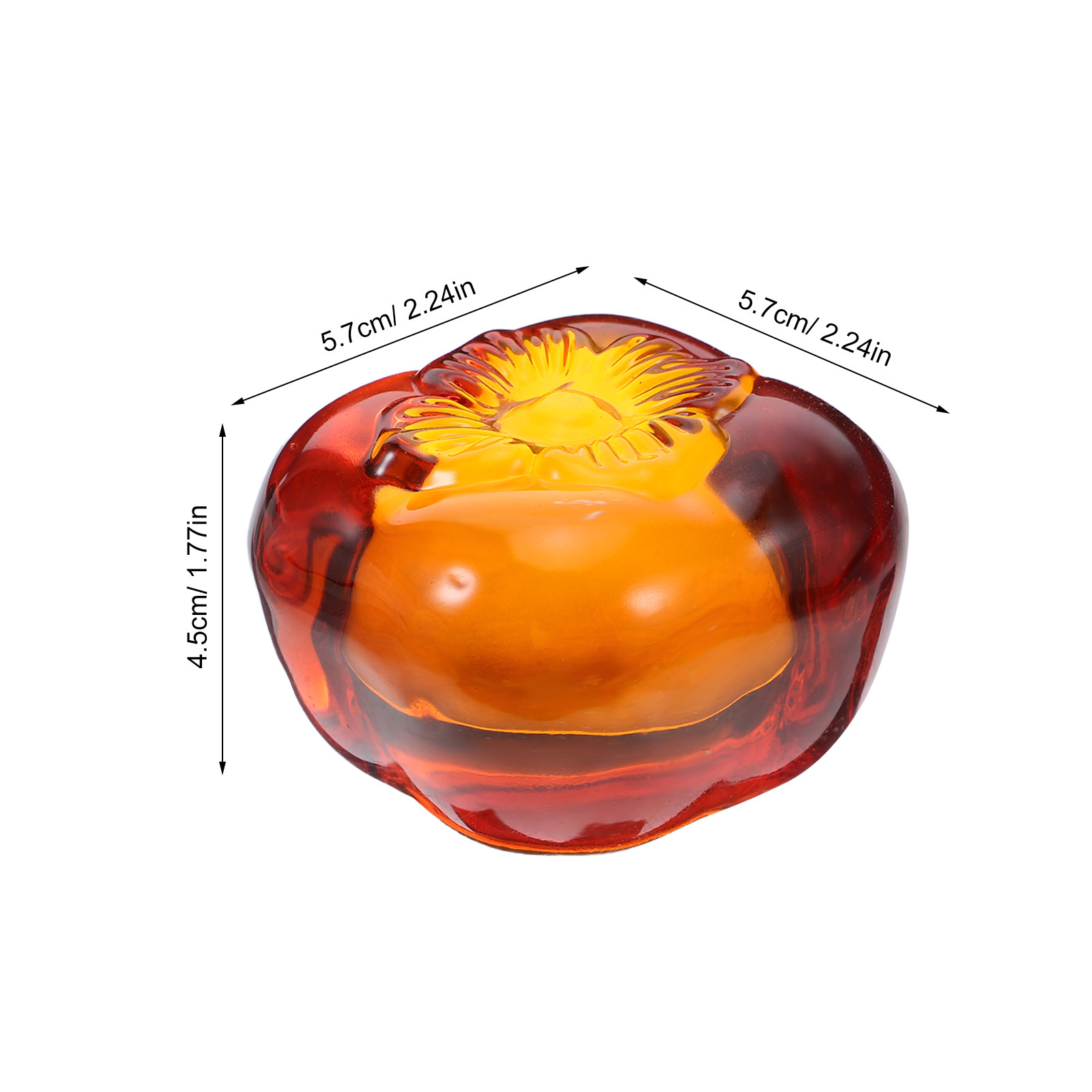 Heavy-Duty Glass Persimmon Pap - Paper Weight Crystal บทวิจารณ์และราคา