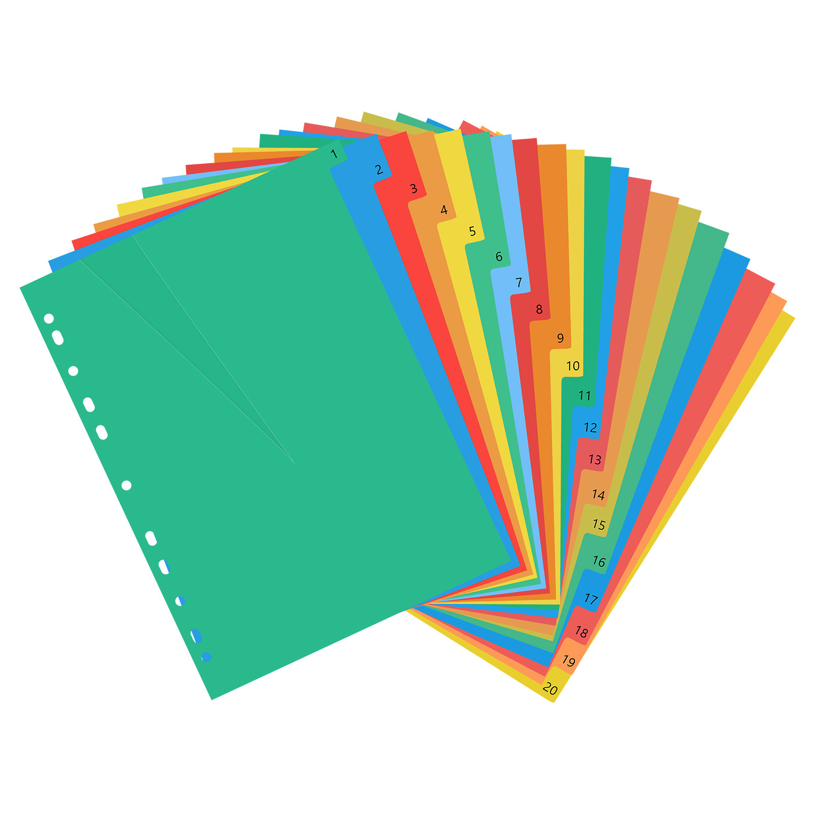 20 Pages A4 Colorful Plastic T - Tab Divider A4 บทวิจารณ์และราคา