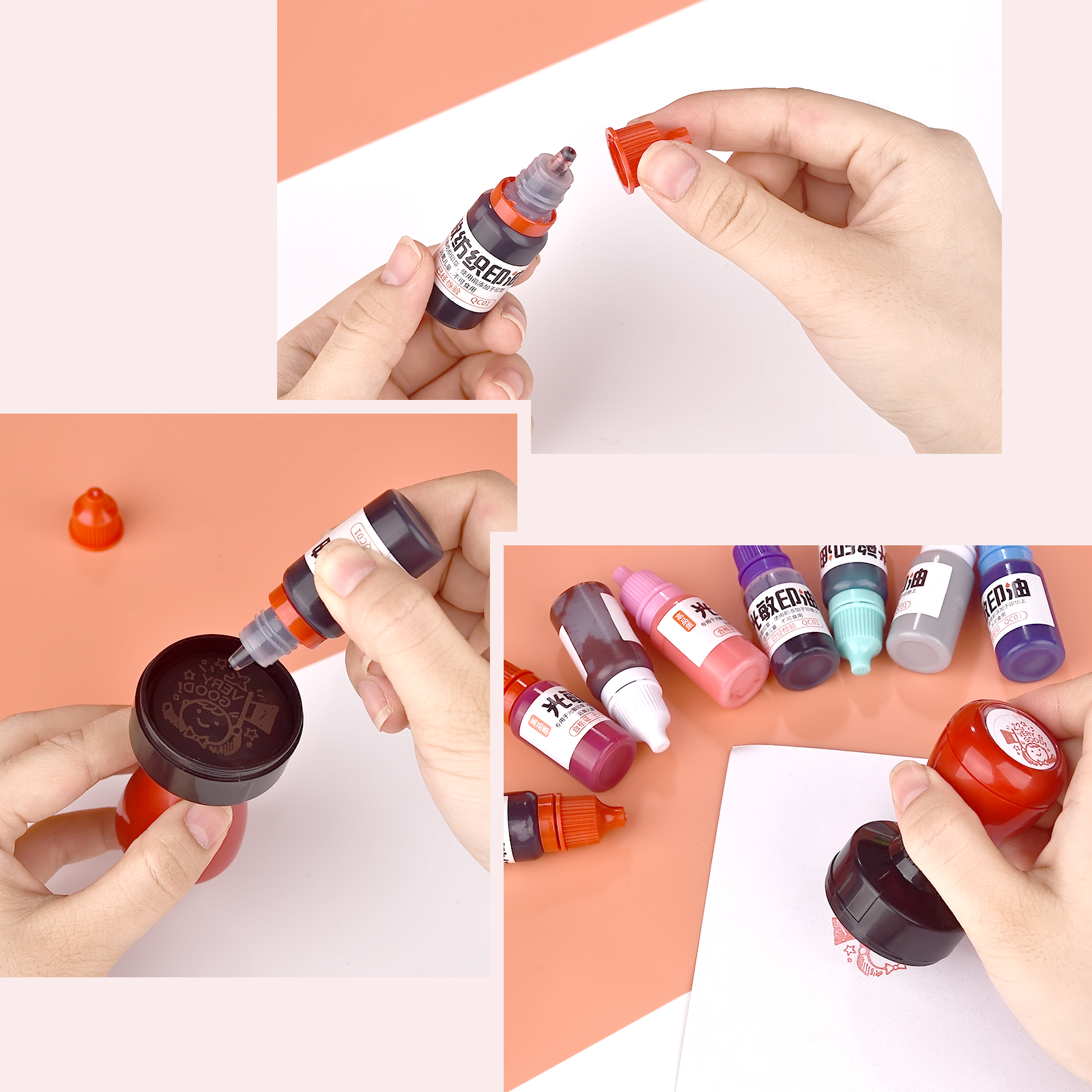 10ml Refill Ink 13 Color Rubbe - Rubber Date Stamp บทวิจารณ์และราคา
