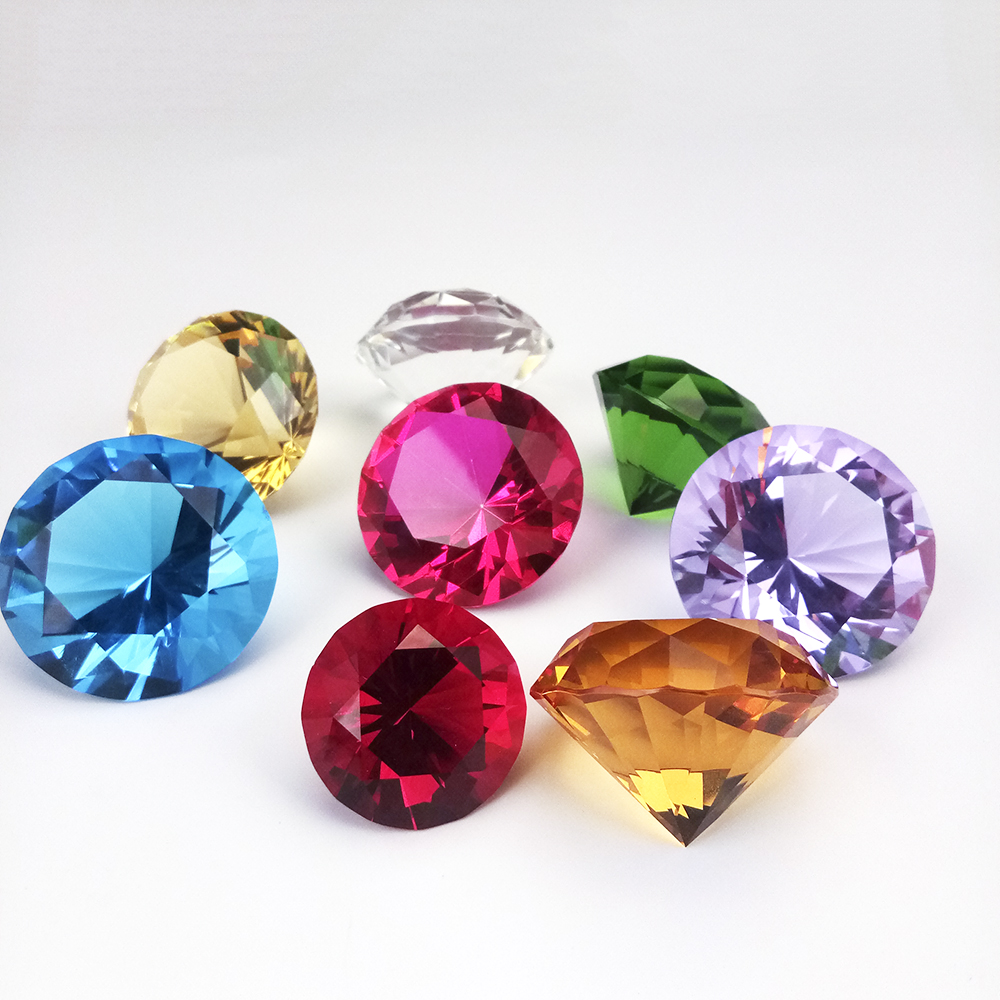 60mm Colors Cut Glass Giant Cr - Paper Weight Crystal บทวิจารณ์และราคา