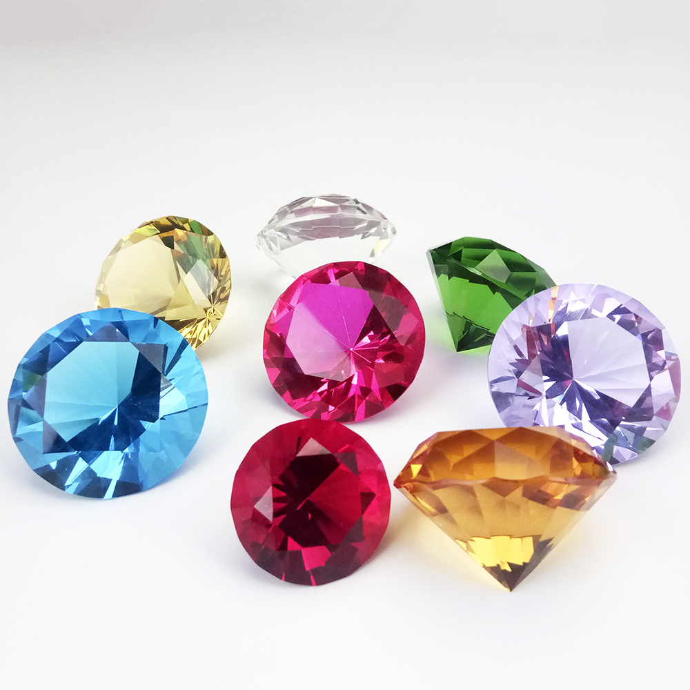 60mm Colors Cut Glass Giant Cr - Paper Weight Crystal บทวิจารณ์และราคา
