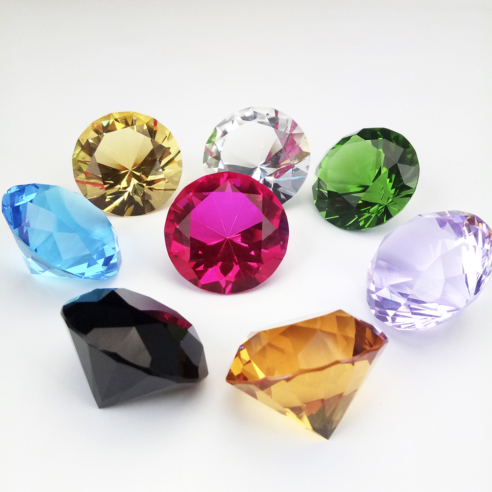 60mm Colors Cut Glass Giant Cr - Paper Weight Crystal บทวิจารณ์และราคา