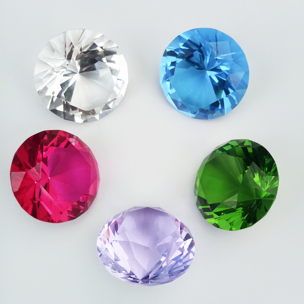 60mm Colors Cut Glass Giant Cr - Paper Weight Crystal บทวิจารณ์และราคา